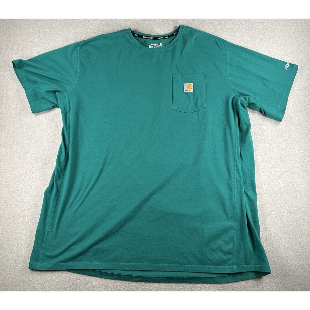 Lot Of 3 Carhartt Force Relaxed Fit T-Shirts Mens 3XL Tall Blue & Green - Picture 11 of 13